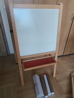 Dětská oboustranná tabule 3v1 + 6 rolí papíru