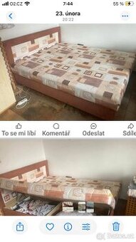 Dvojpostel s úložným prostorem zdarma