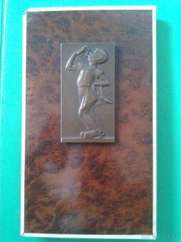 Karl Perl (1876-1965) Kleiner Schuhmacher-Bronzeplakette - 1