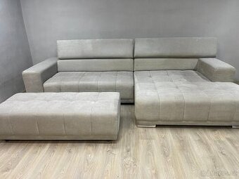Sedací souprava do L s taburetem
