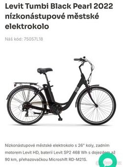 Levit elektrokolo, zánovní, nevyužité, vč. dokladu o koupi