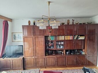 Sektorová obývací stěna ze 70. let - mahagon