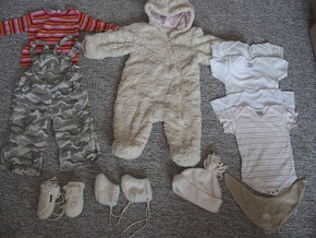 Prodám kombinézku + zimní oblečení na holčičku vel.74 =11ks=