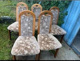 Židle jídelní 5 ks - masivní dřevo