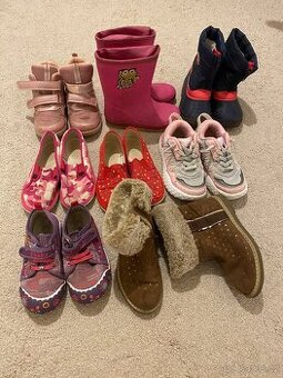 Dívčí boty 27, sněhule, kozačky, holínky, bačkory, tenisky