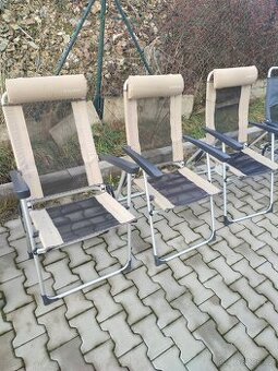 Kempingové židle - poničené