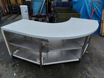 Gastro pracovní stůl, pult, nerezový.