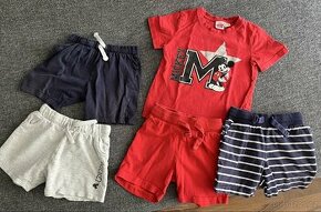 Chlapecké kraťasy a tričko - vel. 92, 98/104