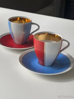 Retro moka šálky s podšálky