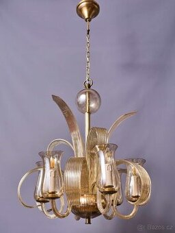 Luxusní skleněný lustr „Vltava“ – Preciosa, vintage design