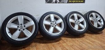 Alu kola R17 5x112 VW + letní pneu 225/45/17 Continental