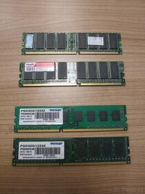 RAM - sada 4 kusů - Patriot psd32g13332 + 2x V-DATA DDR400