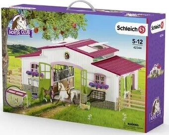 Schleich 42344 Stáj s koňmi a příslušenstvím