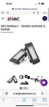 Led žárovky spz Škoda Superb 2 combi