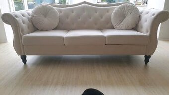 Pohovka, sedačka - styl Chesterfield, top stav