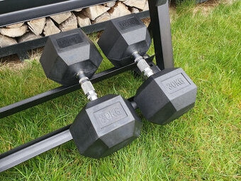 šestihranné činky 2x30kg (NOVÉ) - HEXA - 1