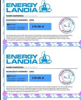 Energylandia - vstupenky 2x dospělí