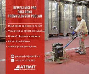 ŘEMESLNÍCI - POKLÁDKA PRŮM. PODLAH V ČECHÁCH
