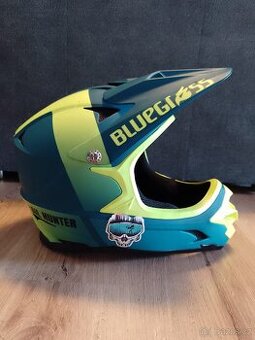 Integrální helma Bluegrass INTOX modrožlutá matná S