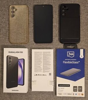 SAMSUNG Galaxy A54 5G, komplet balení, jako nový, 2 pouzdra