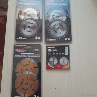 Prodám  3 sady řezných kotoučů  pro porné pili Hecht a 1sadu