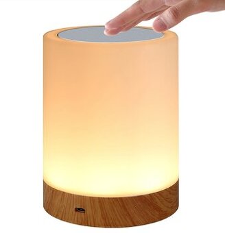 Lampička na noční stolek s USB - RGB barvy