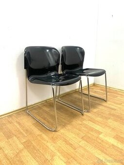 Retro židle Gerd Lange 80. léta chrom plast