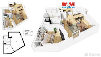 Prodej, byt 2+kk, 66 m2, Střížkov