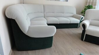 Rohová sedací souprava a křeslo
