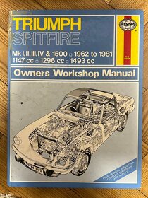 TRIUMPH SPITFIRE GT6 originalni montazni manualy a knihy