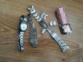 Dámské hodinky 3x a pánský pásek + náhradní díly