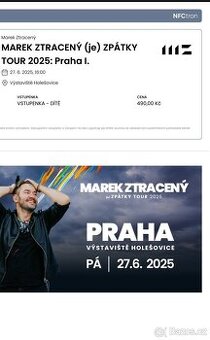 Marek Ztracený Zpátky Tour 2025 -dětská vstupenka