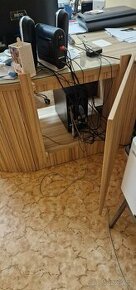PC stůl,pravé dřevo - 1
