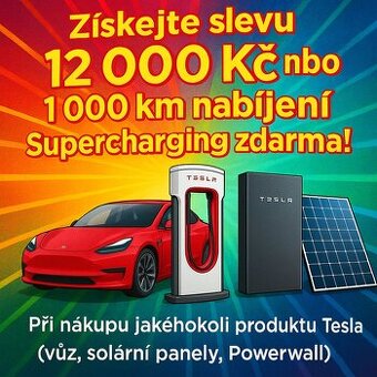 Tesla dárek 12 000 Kč nebo 1000 km nabíjení zdarma - 1
