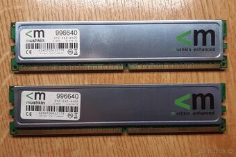 RAM DDR2 4 GB (2× 2 GB), 800MHz, CL4, Mushkin 996640