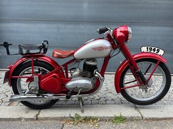 JAWA 250 Pérák typ 11 rok 1949 s doklady a STK