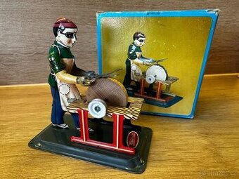 Parní stroj - Bruska na nůžky WILESCO M74 z roku 1975 - 1990