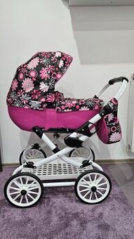 Hluboký kočárek pro panenky Jasmine Kids