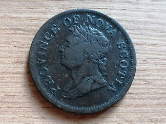 1 Penny 1832 Province of Nova Scotia mince kolonie Kanada