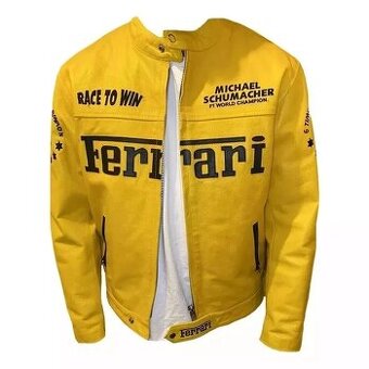 Ferrari Kožená Bunda Žltá F1 Osobne I Poštou