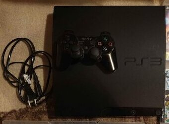 Playstation 3 + ovladač  + kabeláž
