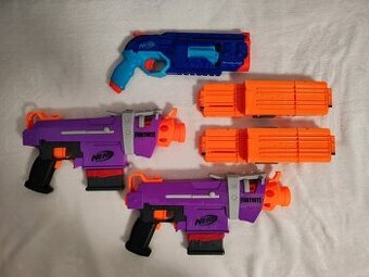 Nerf pistole + dvojité zasobníky a náboje