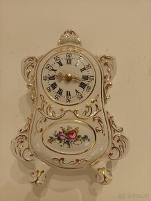 Royal Dux porcelán hodiny stolní krbove