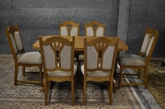 Rozkládací stůl+ 6 židlí