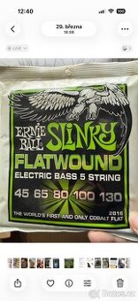 hlazené struny na pětistrunnou baskytaru Ernie Ball 2816 Reg