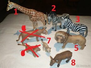 28. Divoká zvířata z Afriky zn. Schleich a Procon