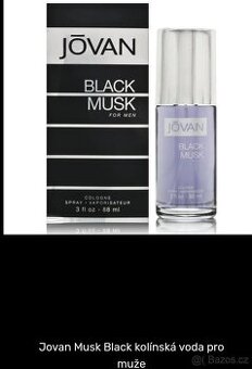 Jovan Musk Black kolínská voda pro muže 88 ml