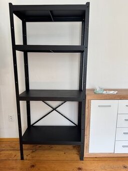 Černý regál Ikea - BROR 85 x 55 x 190 cm