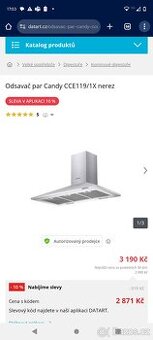 Velká digestoř candy