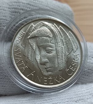 50kčs Anežka Česká 1990 Vzácná varianta bez podpisu Autora L